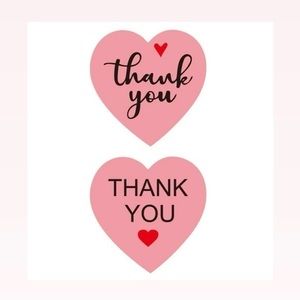 40 Small Thank You Stickers! (Quarter Size)